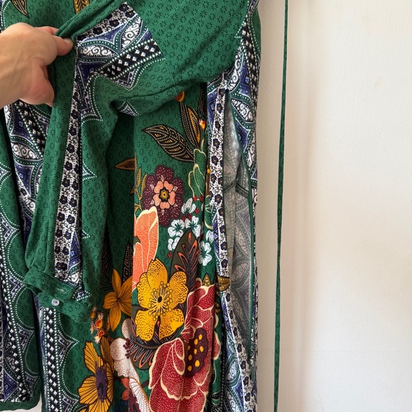 Philosophy Size 12 Green Dress with Floral Pattern - Picture 8 of 11